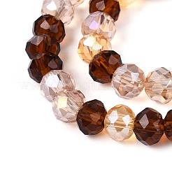 Electroplate Transparent Glass Beads Strands&nbsp;EGLA-N022-08A-A01
