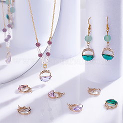 16Pcs 4 Colors Glass Pendants&nbsp;GLAA-GA0001-32