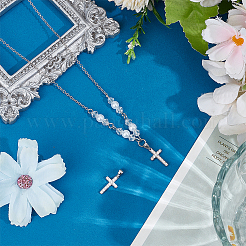 2Pcs 925 Sterling Silver Micro Pave Clear Cubic Zirconia Cross Charms&nbsp;STER-PH0004-64