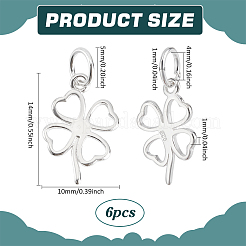 6Pcs 925 Sterling Silver Charms&nbsp;STER-PH0003-13