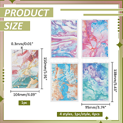 5Pcs 5 Styles Ceramics Clay Water Transfer Paper&nbsp;DIY-ME0001-99B