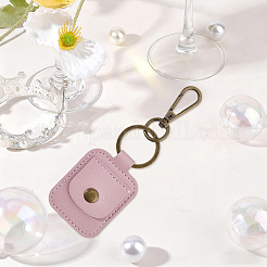 Rectangle PU Leather Ring Holder Pendant Decoration&nbsp;AJEW-WH20054-027B