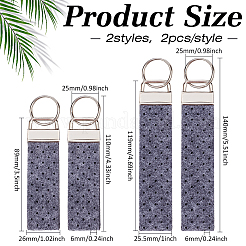 2 Bags Rectangle Felt Tab Blank Keychains&nbsp;KEYC-BC0001-25C