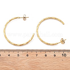 304 Stainless Steel C-Shaped Stud Earrings&nbsp;EJEW-R017-02G-01