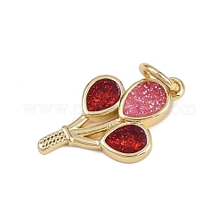 Brass Enamel Pendants&nbsp;KK-B150-18G-02