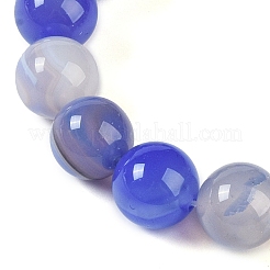 Natural Striped Agate/Banded Agate Beads Strands&nbsp;G-Z060-A01-C26