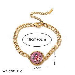 304 Stainless Steel Enamel Link Bracelets&nbsp;WGE16A1-04