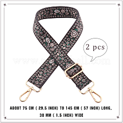 Flower Pattern Nylon Canvas Handbag Webbing Bag Straps&nbsp;PW-WG5C768-02