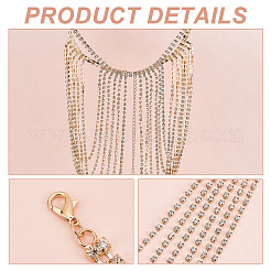 Brass Rhinestone Sexy Shoulder Bra Body Chain&nbsp;FIND-FH0008-13G