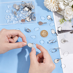 DIY 304 Stainless Steel & Glass Leverback Earring Jewelry Kits&nbsp;DIY-UN0006-06