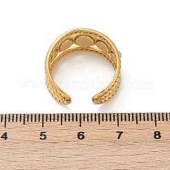 304 Stainless Steel Adjustable Cuff Rings&nbsp;RJEW-S629-01G-A