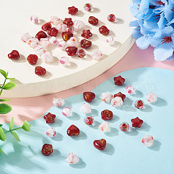80Pcs 8 Styles Millefiori Glass Beads Strands&nbsp;GLAA-TA0003-43C
