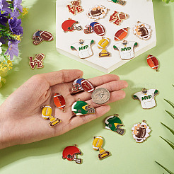 24Pcs 8 Styles Alloy Enamel Pendants&nbsp;ENAM-TA0003-36
