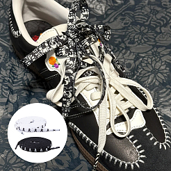 4 Pairs 2 Colors Polyester Flat Shoelaces&nbsp;FIND-FH0012-24