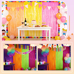 3Pcs 3 Colors Plastic Foil Fringe Curtains&nbsp;DIY-ME0003-73A