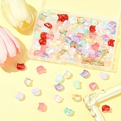 110Pcs 11 Colors Transparent Spray Paint Glass Beads&nbsp;GLAA-FS0002-15