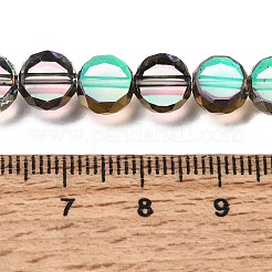 Electroplated Transparent Glass Beads Strands&nbsp;GL-CBA98F0-06A-01