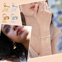 16Pcs 4 Styles Rack Plating Brass Pendants&nbsp;KK-CA0002-55