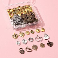 90G 3 Colors Ideas for Valentine Day Gifts Tibetan Style Alloy Pendants&nbsp;TIBEP-FS0001-08