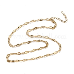 4MM 304 Stainless Steel Dapped Chain Necklaces&nbsp;NJEW-D328-03G-01