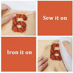 1Bag Sport Theme Number 0~9 Embroidery Cloth Iron on/Sew on Patches&nbsp;PATC-CY0001-65B