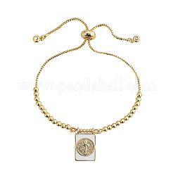 Adjustable Brass Box Chain Slider Bracelets&nbsp;GV3572