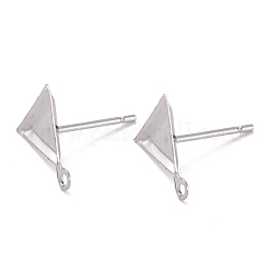 Non-Tarnish 304 Stainless Steel Stud Earring Settings&nbsp;STAS-J032-10