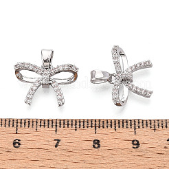 Brass Micro Pave Cubic Zirconia Pendants&nbsp;KK-N264-04P
