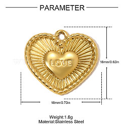 304 Stainless Steel Pendants&nbsp;STAS-OY009-86G