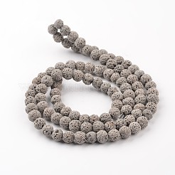 Synthetic Lava Rock Round Beads Strands&nbsp;X-G-I124-8mm-13