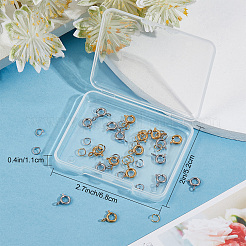 20Pcs 2 Clolors 304 Stainless Steel Smooth Surface Spring Ring Clasps&nbsp;STAS-SC0004-42