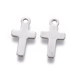 Tarnish Resistant 201 Stainless Steel Tiny Cross Charms&nbsp;STAS-L233-072P