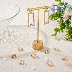 36Pcs 2 Style Brass with Crystal Rhinestone Clip-on Earring Findings&nbsp;KK-BBC0010-59