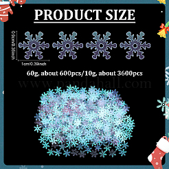60G Resin Snowflake Sequins Cabochons&nbsp;MRMJ-ME0001-04