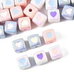 28Pcs 7 Colors Opaque Acrylic Enamel Beads&nbsp;ACRC-FS0001-03