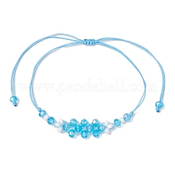 Electroplate Glass Beaded Braided Bead Bracelets&nbsp;BJEW-MZ00183-01