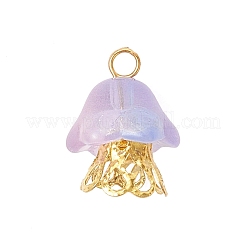 32Pcs 8 Colors Jellyfish Glass Pendants&nbsp;PALLOY-JF04981-02