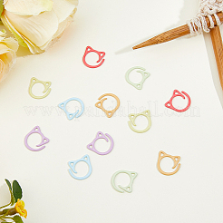 60Pcs 6 Colors Baking Paint Alloy Knitting Crochet Locking Stitch Markers&nbsp;FIND-HS0002-10