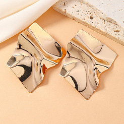 Iron Irregular Mirror Statement Stud Earrings&nbsp;LZ8927