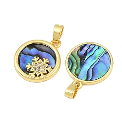 Natural Paua Shell Pendants&nbsp;KK-D005-05G