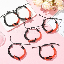 6Pcs Waxed Polyester Cord Bracelets&nbsp;BJEW-YW00018-01
