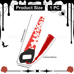 1Pc Blood Acrylic Bookmarks with Tassel&nbsp;AJEW-CP0009-57C