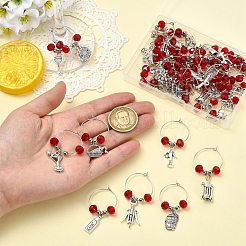 40Pcs 20 Style Glass Wine Glass Charms&nbsp;AJEW-CJ00015