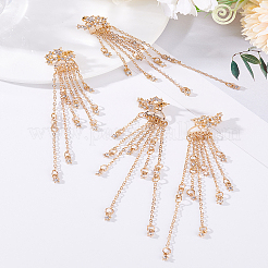 2 Pairs Star Alloy Rhinestone Dangle Stud Earrings for Women&nbsp;EJEW-LP0001-77G