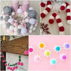 120Pcs 4 Colors  Polyester Pompom Ball&nbsp;FIND-SC0019-66A