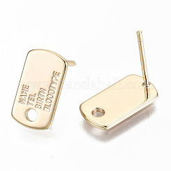 Brass Earring Findings&nbsp;KK-S356-139G-NF