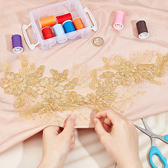 2Pcs 3D Flower Polyester Embroidery Lace Ornament Accessories&nbsp;PATC-GF0001-34