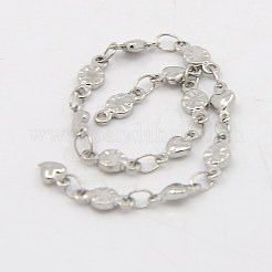 Tarnish Resistant 3.28 Feet 304 Stainless Steel Flower Chains&nbsp;X-CHS-K001-47