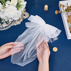 1Pc Bowknot Polyester Bridal Veils&nbsp;AJEW-CY0001-83