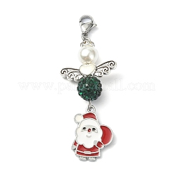 Christmas Theme Angel Alloy Enamel Pendant Decoration&nbsp;HJEW-TA00026